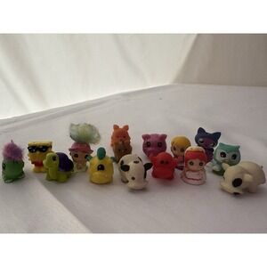 Squinkies Mixed Lot of 15 Miniature Collectible Figures Toys Animals Characters